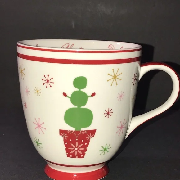 Starbucks Christmas Holiday 2006 Coffee Mug Cup Glisten Delight Dazzle  Snowflake